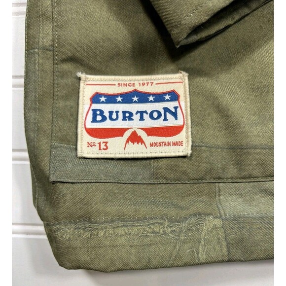 Burton DRYRIDE Hooded Snowboard Coat XL Ski Parka Fish Theme Thermolite Green - Picture 5 of 14